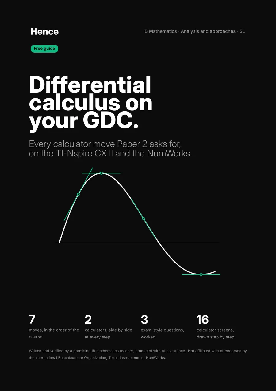 Cover of the free guide Differential calculus on your GDC
